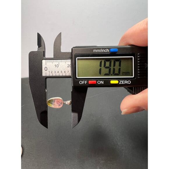 NEW Watermelon tourmaline sterling silver pendant 1.12 grams - Picture 6 of 10